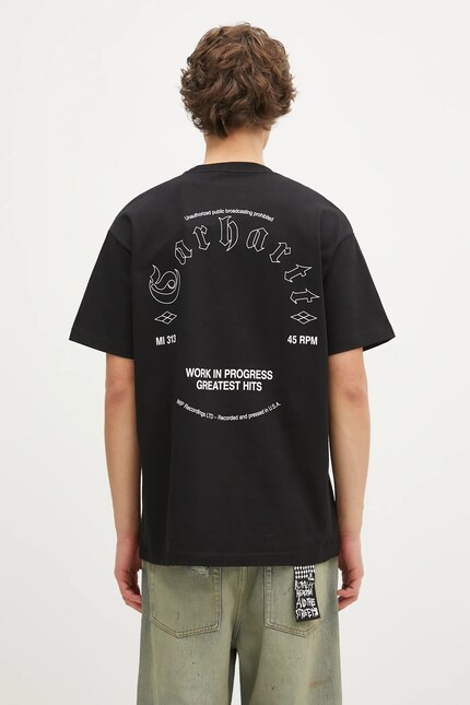 Carhartt WIP cotton t-shirt Greatest Hits men's black color with a