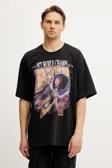 adidas Originals cotton t-shirt GRAPHIC SS TEE men's black color