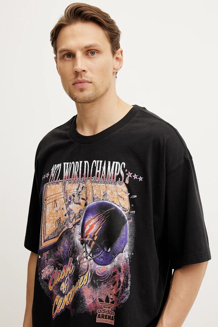 adidas Originals cotton t-shirt GRAPHIC SS TEE men's black color