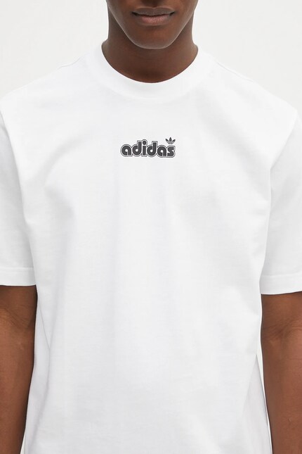adidas Originals cotton t-shirt GRFX Tee white color with a print