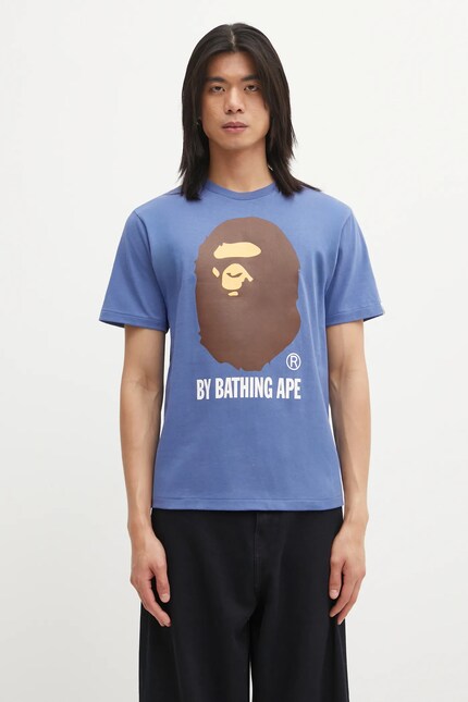 A Bathing Ape cotton t-shirt By Bathing Ape navy blue color with a