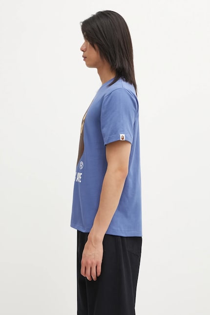 A Bathing Ape cotton t-shirt By Bathing Ape navy blue color with a