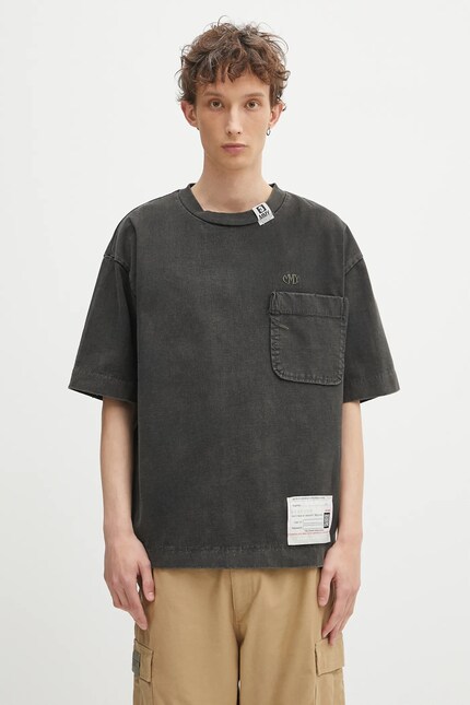 Maison MIHARA YASUHIRO cotton t-shirt Amateur Sewn Tee black color