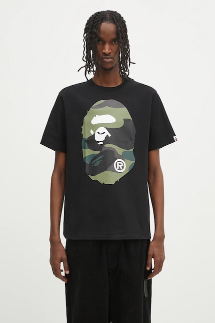 A Bathing Ape cotton t-shirt Giant 1St Camo Big Ape Head black