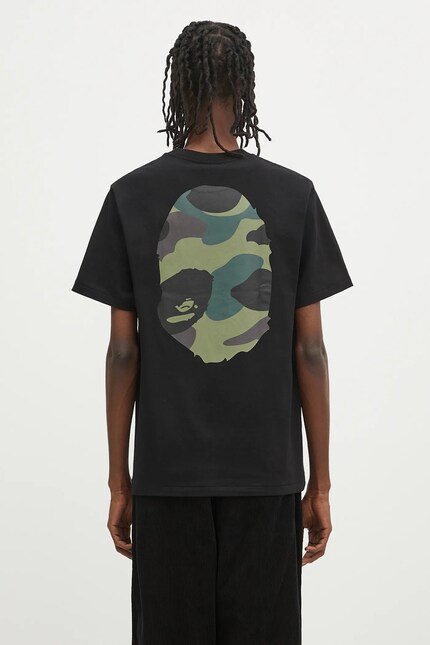 A Bathing Ape cotton t-shirt Giant 1St Camo Big Ape Head black