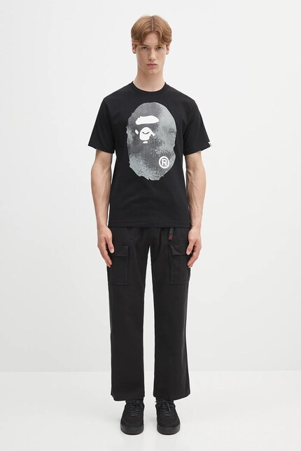 A Bathing Ape cotton t-shirt High Tone Bleach Big Ape Head black