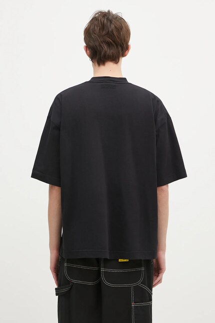 VETEMENTS cotton t-shirt God Is A Woman Cropped Boxy black color