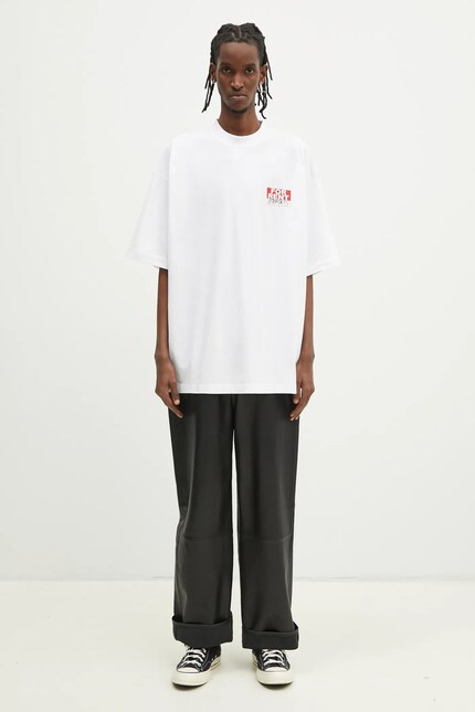 Хлопковая футболка VETEMENTS For Rent Oversized цвет белый с