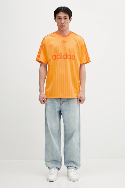 adidas Originals t-shirt Adicolor Poly T orange color patterned