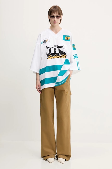 Martine Rose t-shirt Oversized Football white color patterned Martine Rose t-shirt Oversized Football white color patterned