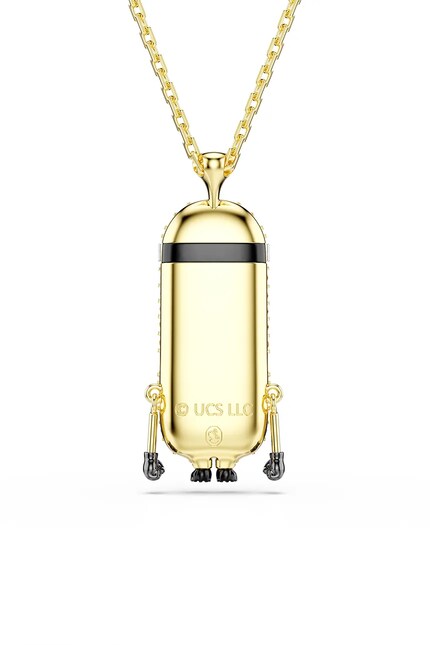 Swarovski цепочка с кулоном женская позолоченная с кристаллом