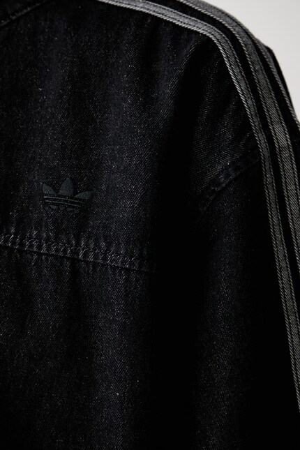 adidas Originals geacă de blugi pentru femei Firebird neagră