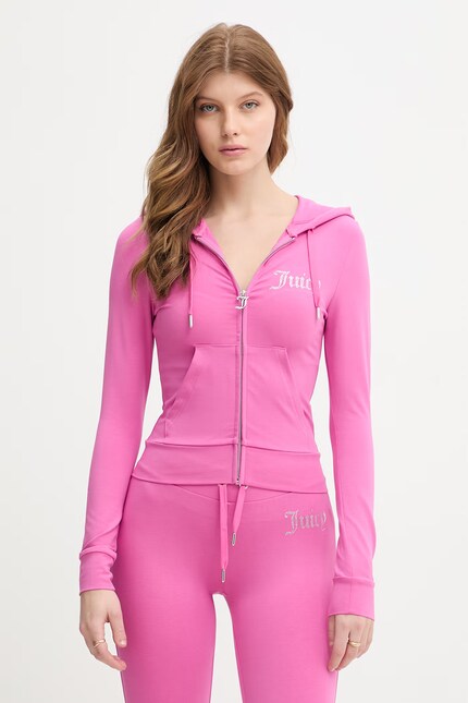 ゆぅ Juicy Couture кофта на замке для женщин с хлопком OOLA HOODIE