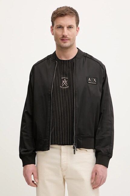 Куртка-бомбер Armani Exchange цвет чёрный демисезонная XM001836