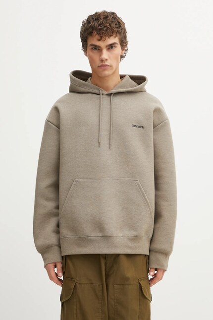 Carhartt WIP sweatshirt Hooded Alda Sweat beige color hooded