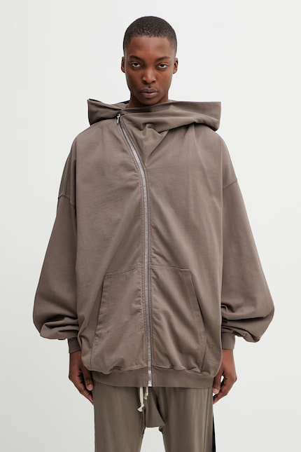 Rick Owens DRKSHDW Mountain Hun Men's cotton zip-up hoodie brown Rick Owens DRKSHDW Mountain Hun Men's cotton zip-up hoodie brown
