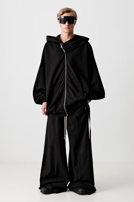 Rick Owens DRKSHDW Mountain Hun zip-up hoodie cotton Men's PRM EU