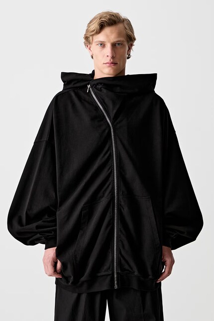 Rick Owens DRKSHDW Mountain Hun zip-up hoodie cotton Men's PRM EU