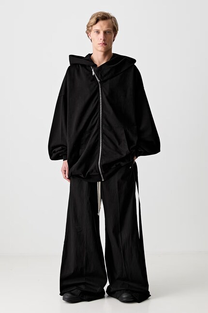 Rick Owens DRKSHDW Mountain Hun zip-up hoodie cotton Men's PRM EU