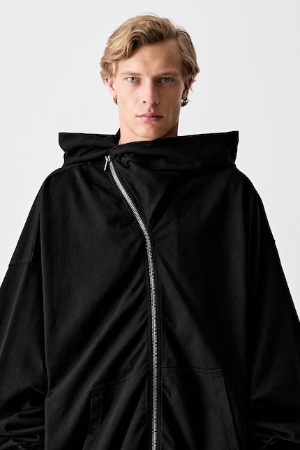 Rick Owens DRKSHDW Mountain Hun zip-up hoodie cotton Men's PRM EU Rick Owens DRKSHDW Mountain Hun zip-up hoodie cotton Men's PRM EU