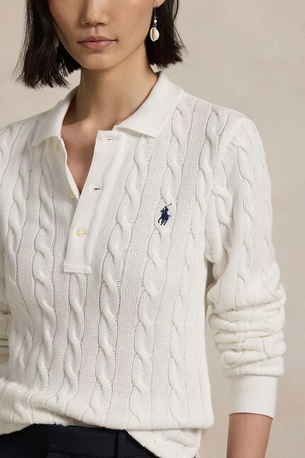 Polo Ralph Lauren sweater cotton Women's white 211959100 at PRM US