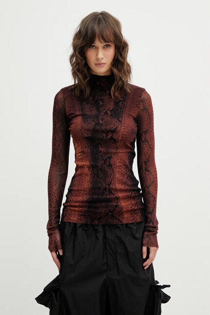 Jean Paul GAULTIER longsleeve shirt Python brown color patterned