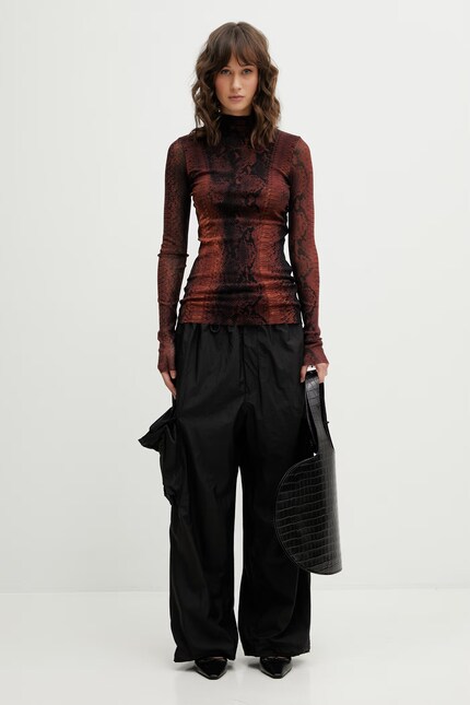 Jean Paul GAULTIER longsleeve shirt Python brown color patterned
