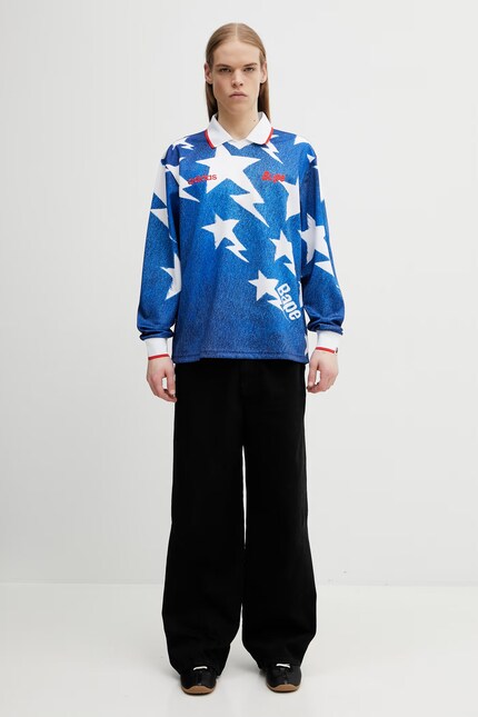 adidas Originals x BAPE longsleeve shirt blue color patterned