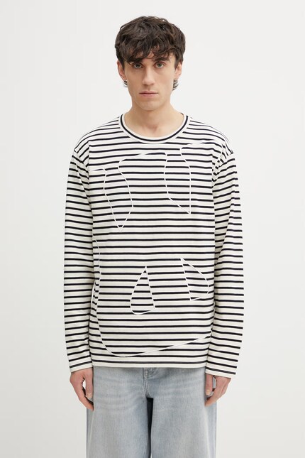 Wales Bonner Crown longsleeve Men's cotton beige MS26JE09.JE02.159