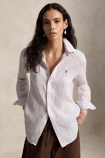 Polo Ralph Lauren shirt cotton Women's pink striped 211A96158 at
