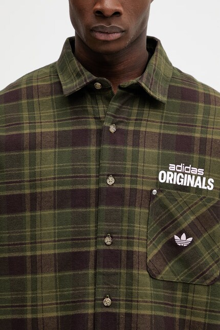adidas Originals cotton shirt green color relaxed KG6451 at PRM US