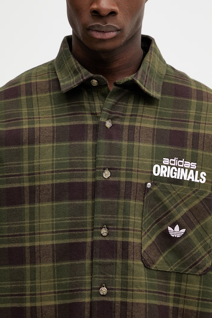 adidas Originals cotton shirt green color relaxed KG6451 at PRM US adidas Originals cotton shirt green color relaxed KG6451 at PRM US