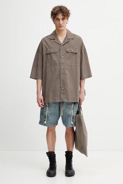 Rick Owens DRKSHDW Magnum Tommy safari shirt cotton Men's brown