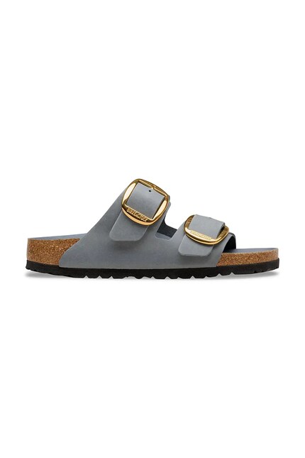 Birkenstock шльопанці жіночі нубукові Arizona Big Buckle блакитні