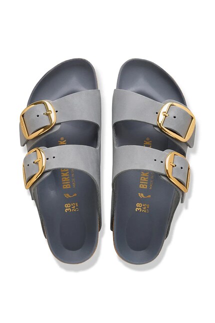 Birkenstock шльопанці жіночі нубукові Arizona Big Buckle блакитні