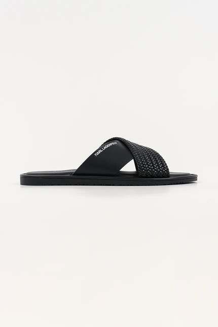 Кожаные шлепанцы Karl Lagerfeld Kastor Iv цвет чёрный KL70214C