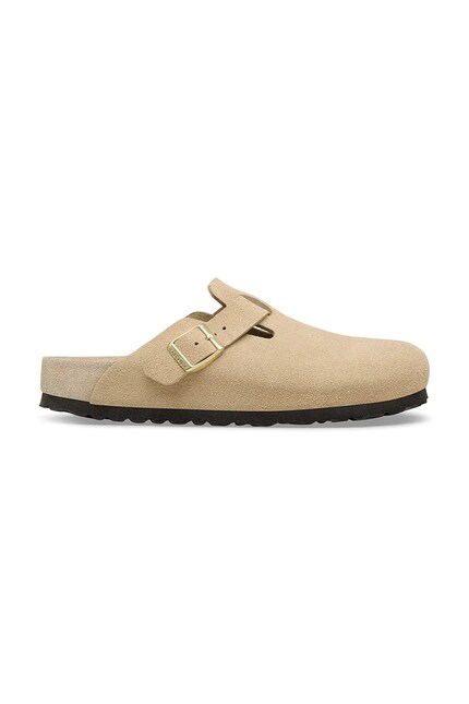 Birkenstock Boston EXQ LEVE Flip-flop mules Men's suede beige
