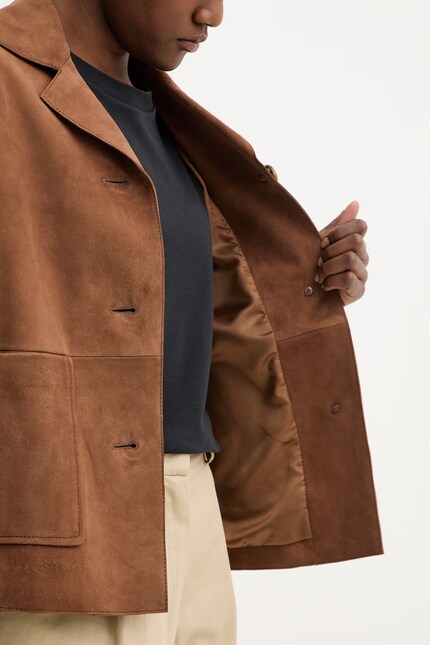 Замшевая куртка Weekend Max Mara PALCHI цвет коричневый