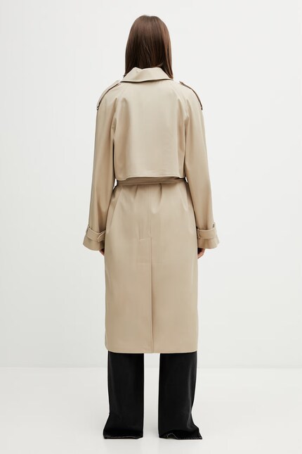 Anine Bing Rickie trench coat cotton with elastane Women's beige A