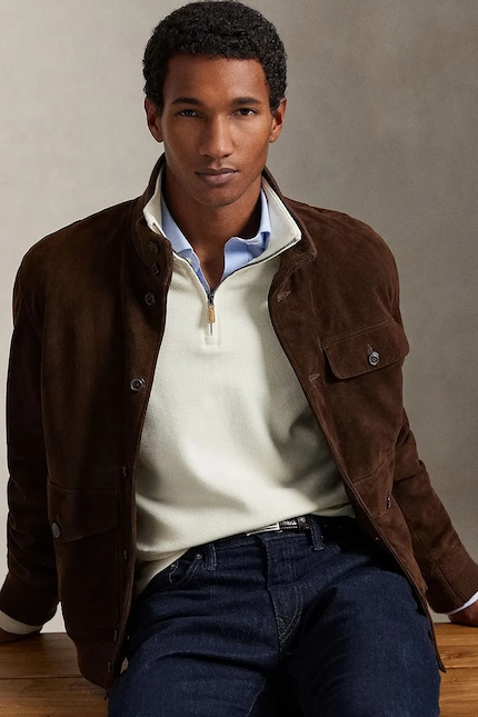 Хлопковый свитер Polo Ralph Lauren 40/1 DBL KNIT JACQ цвет бежевый Хлопковый свитер Polo Ralph Lauren 40/1 DBL KNIT JACQ цвет бежевый