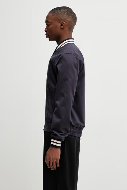 Fred Perry bomber jacket navy blue color J1331 at PRM US