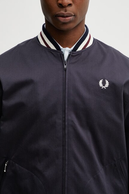 Fred Perry bomber jacket navy blue color J1331 at PRM US