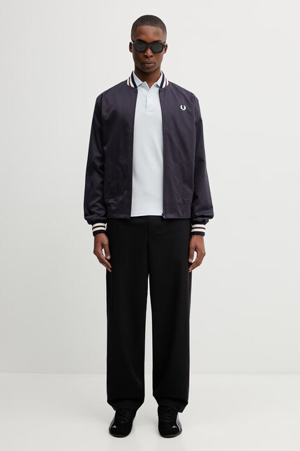 Fred Perry bomber jacket navy blue color J1331 at PRM US