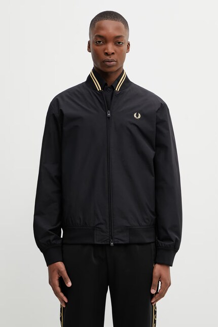 Fred Perry bomber jacket black color J2326 at PRM US