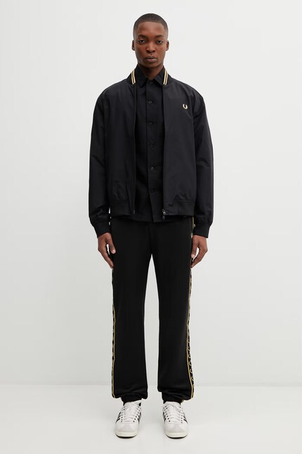 Fred Perry bomber jacket black color J2326 at PRM US