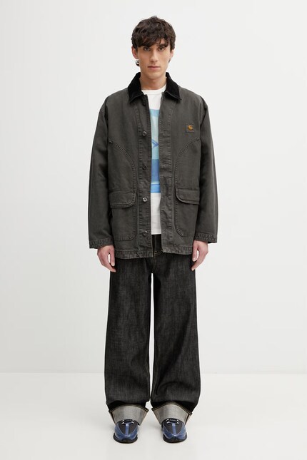 Carhartt WIP Prescott Coat shirt jacket cotton Men's green I036983