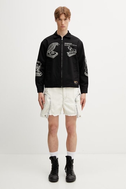 Neighborhood jacket cotton Men's black 261ZANH.JKM03 at PRM US