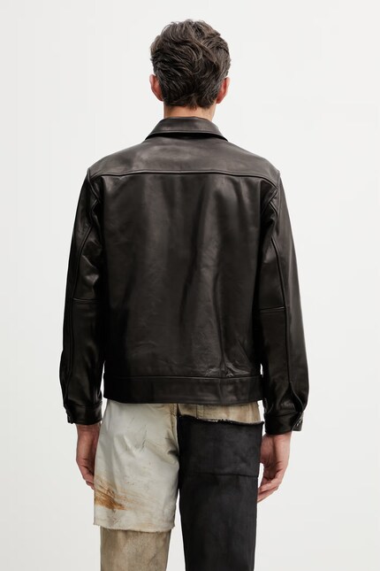 Neighborhood short jacket leather Men's black 261SZNH.JKM01 at PRM US