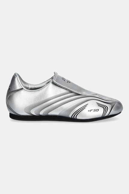 adidas Originals leather sneakers Taekwondo F50 W silver color