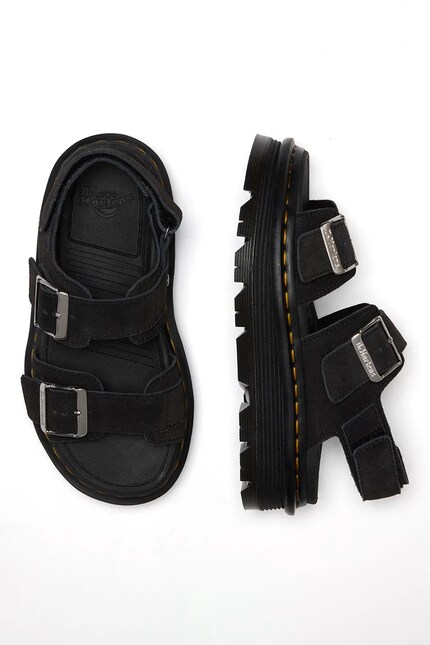 Dr. Martens ZebZag Sandal on the platform women's suede black